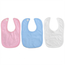BB5: Plain Velcro Bib- Assorted colours (Made in UK)